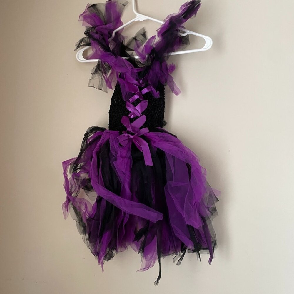 Purple & Black Witch or Princess Light-up  Costume Dress Set